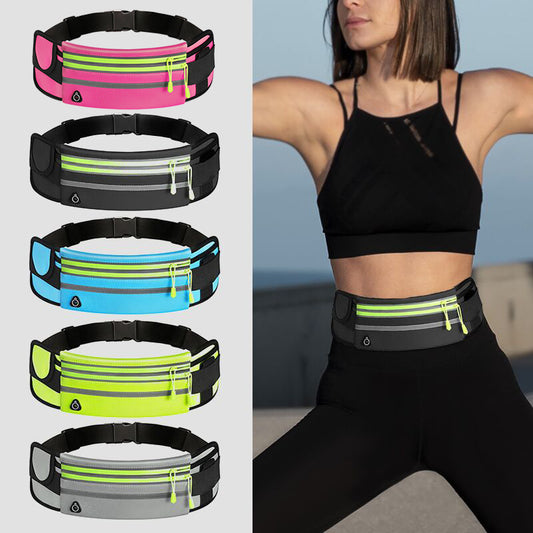 Double Zippers Waist Bags - Waterproof Sports Running Fanny Pack