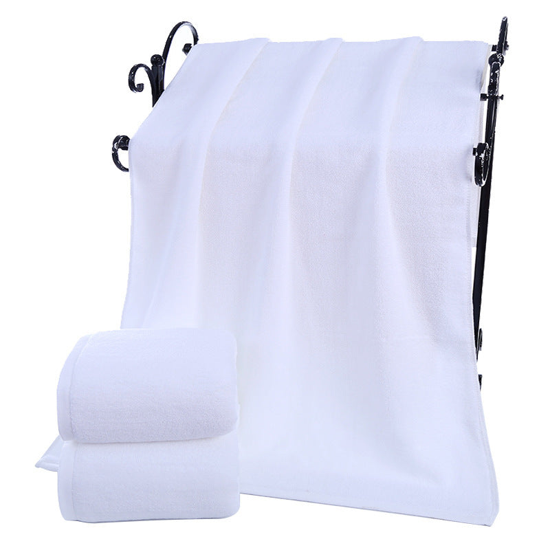 Luxurious Cotton Bath Towel – Soft, Thick & Ultra-Absorbent  Bath Towel Cotton Adult Thickened And Increased Water-absorbing White Big White Towel Adult White Towel - JumoShop