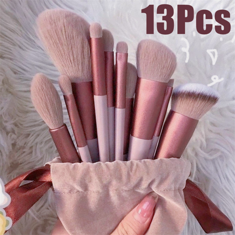 13Pcs Makeup Brush Set Make Up Concealer Brush Blush Powder Brush Eye Shadow Highlighter Foundation Brush Cosmetic Beauty Tools - JumoShop