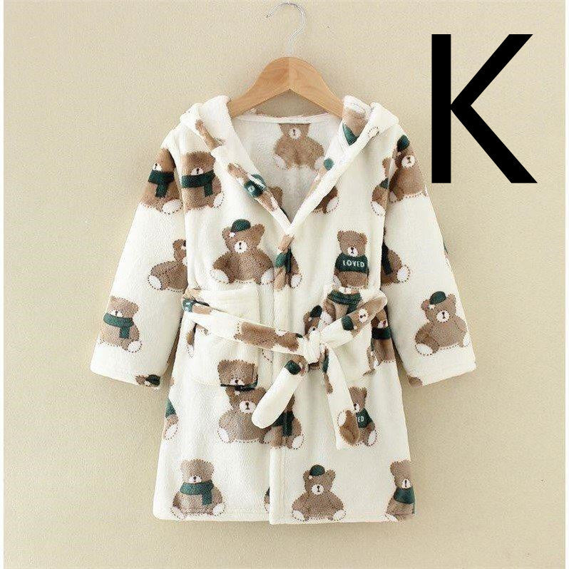 Thickened Cotton Flannel Robe For Children