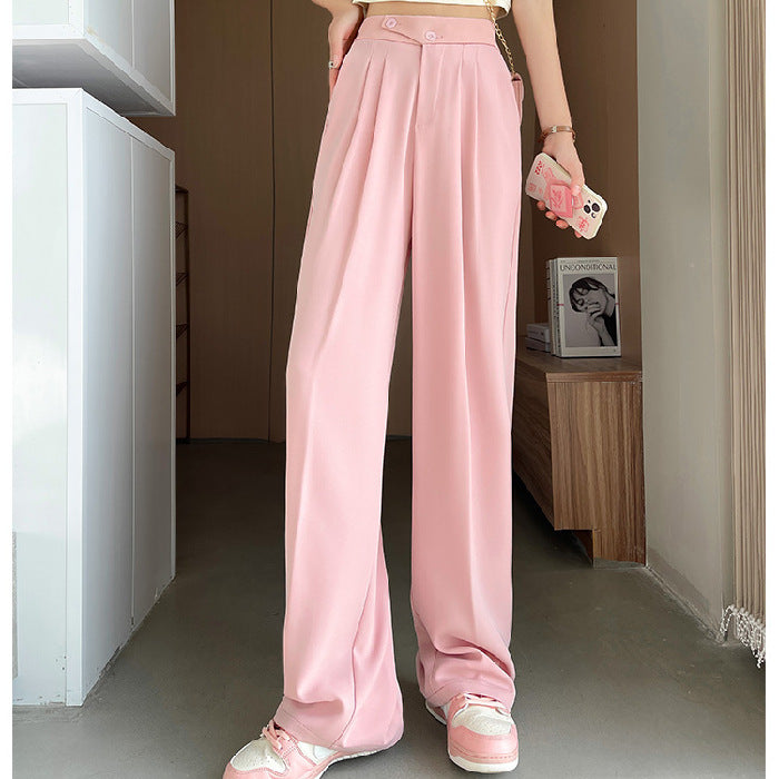 New High Waist Loose Drape Suit Wide Leg Pants