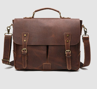 Portable Men's Leather Briefcase