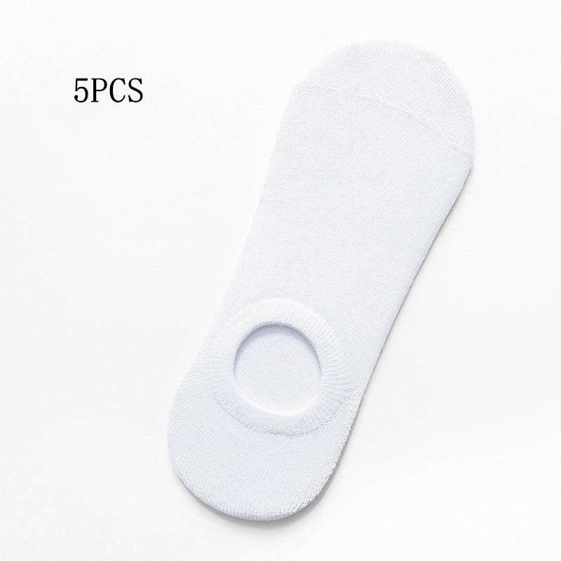 Solid Color Boat Socks - Spring Invisible Socks Socks Socks Net Red Men'S Socks