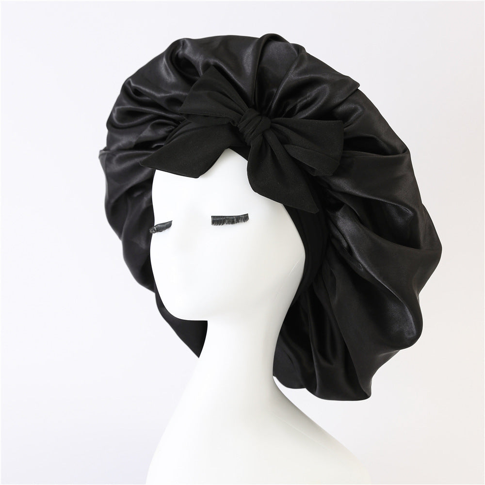New Silk Bonnet - Women Satin Bonnet Hair Bonnet Night Sleep Cap Scarf Wrap For Curly Hair With Tie Band For Curly Hair
