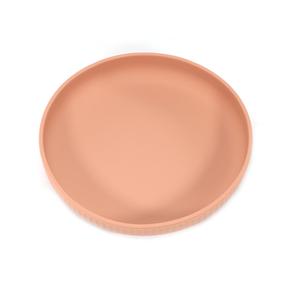 Creative Minimalist And Portable Children's Silicone Dining Plate