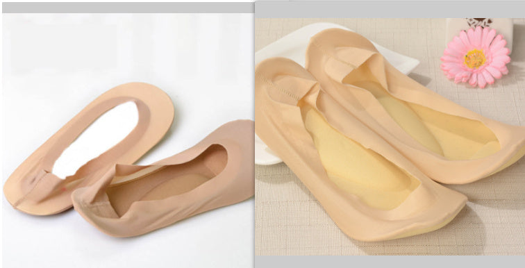 3D Arch Foot Massage Health Care Women Socks - Summer Socks Ice Silk Socks Invisible Slippers Feet Care