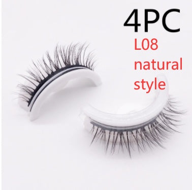 Reusable 3D Mink Lashes - Natural False Eyelashes Self Adhesive Glue Free Makeup Eyelash