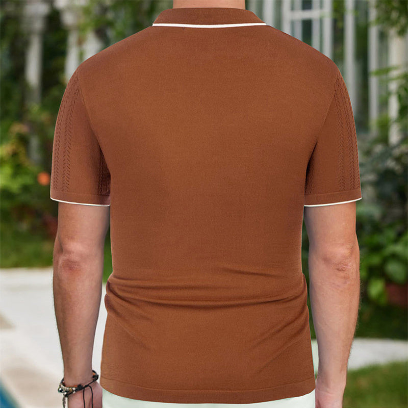 Short-sleeved Polo Shirt - Men's Clothing