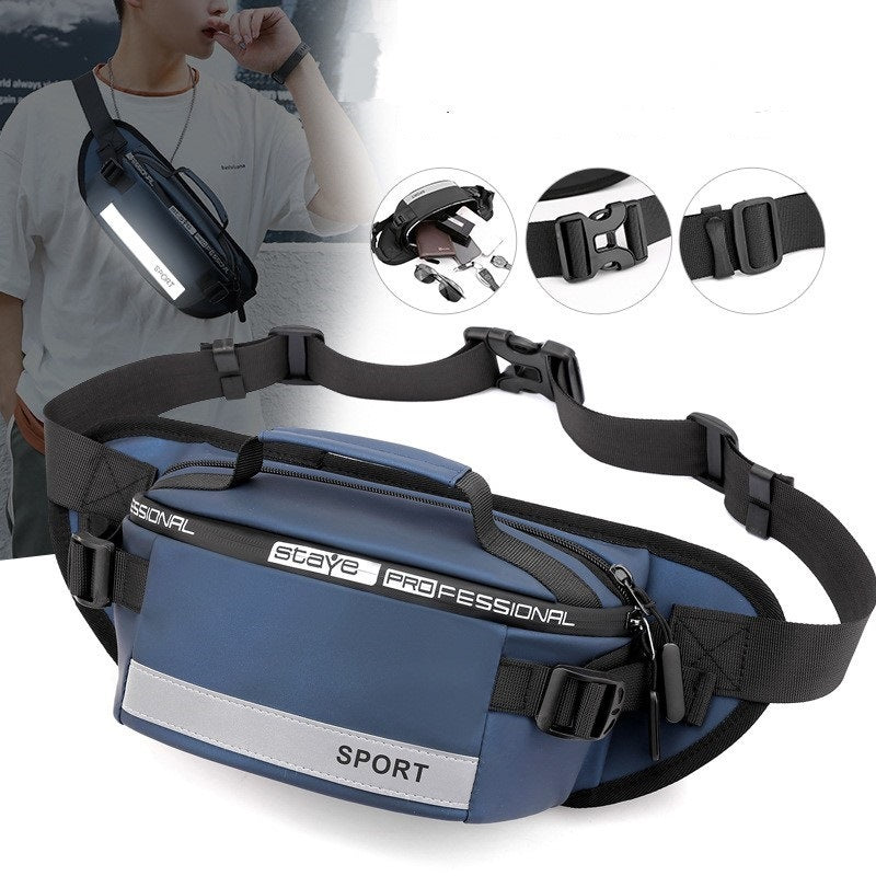 Reflective Waist Bags - Men Crossbody Bag Pack For Travel Walking Running Hiking Cycling