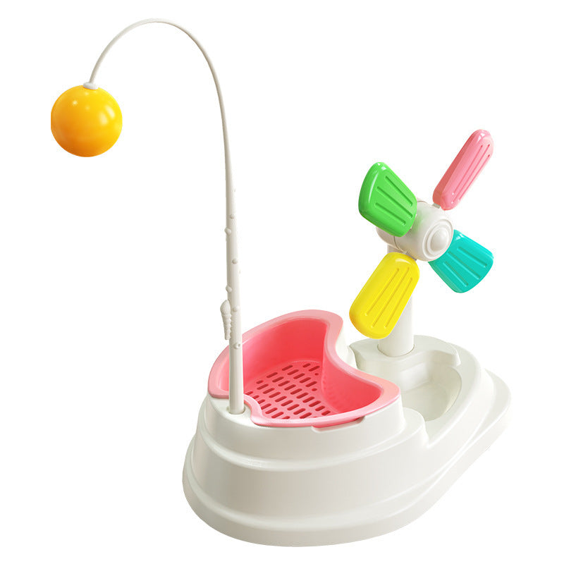 Fun Windmill Cat Stick Toy - Desktop Grass Box Pet Toys
