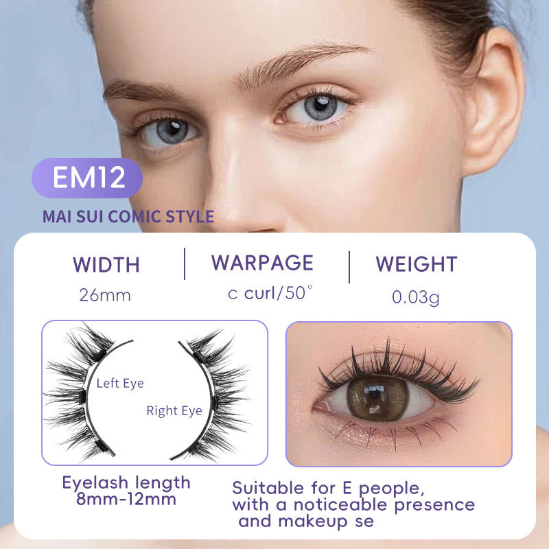 Magnetic Suction Natural False Eyelashes
