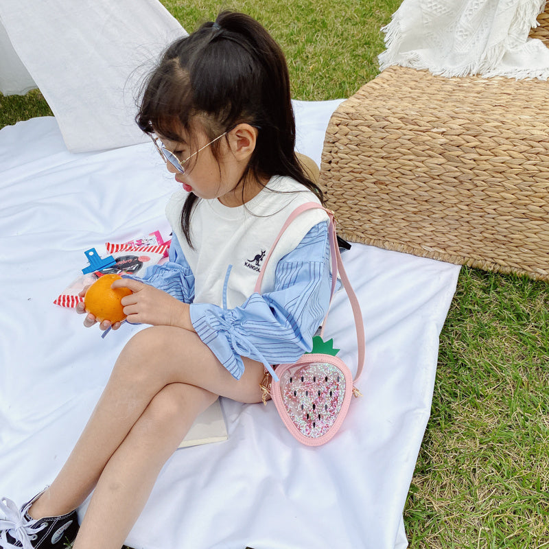 Summer Children's Shoulder Bag - Pineapple / Strawberry One Shoulder Jelly Bag