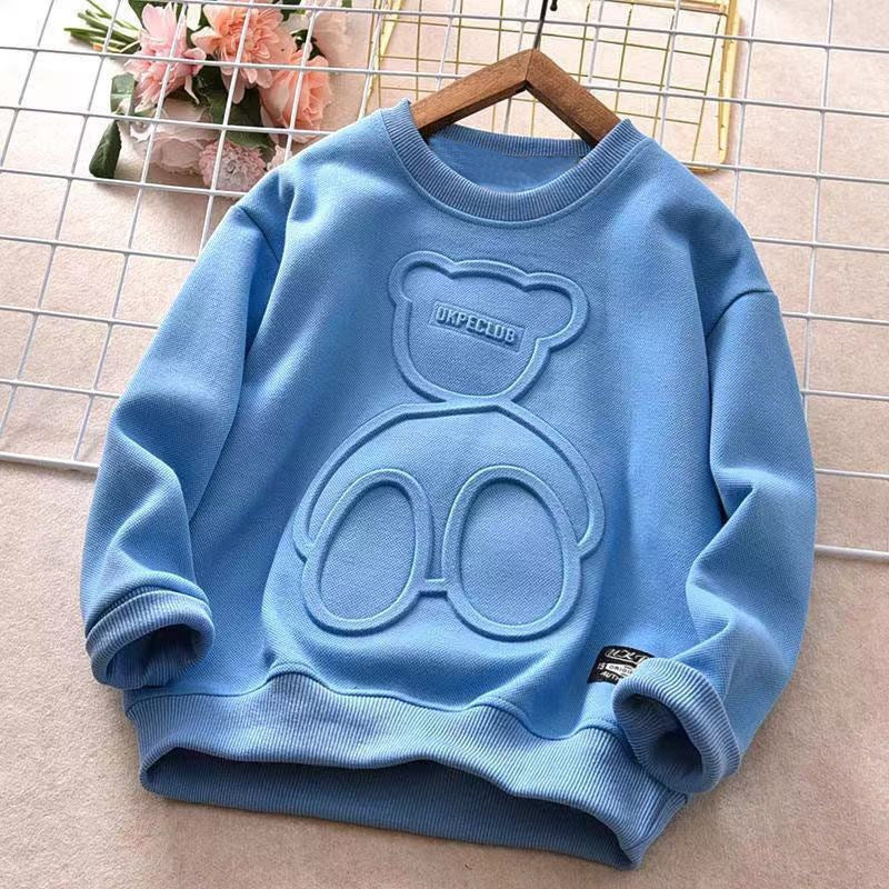 Long Sleeved T Shirt - Children Plus Velvet Bottoming Shirt