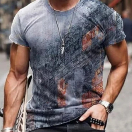 Abstract Painting Print Short-sleeved T-shirt