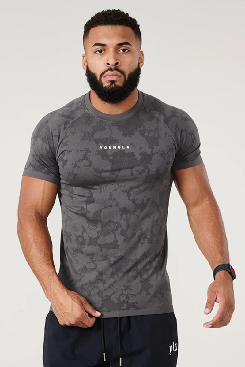 Workout Clothes - Camouflage Sports T-shirt for Men