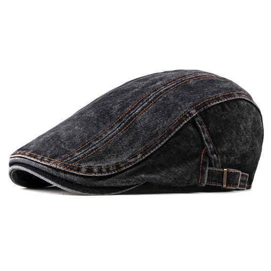 Men's Fashion Wash Denim Beret