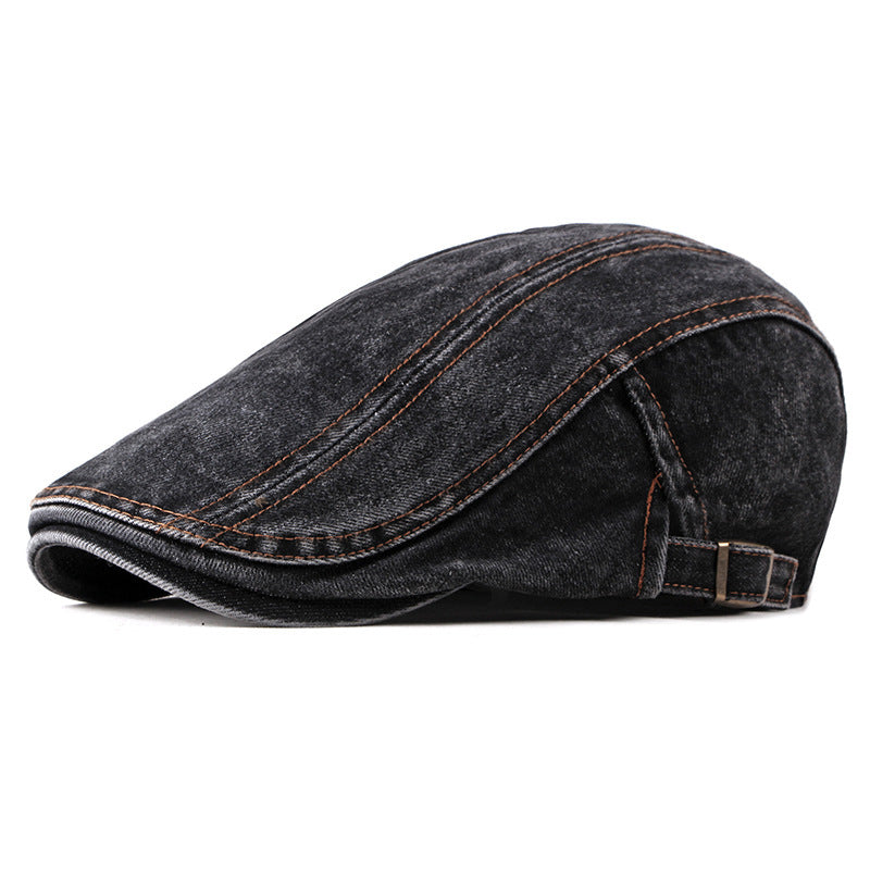 Men's Fashion Wash Denim Beret