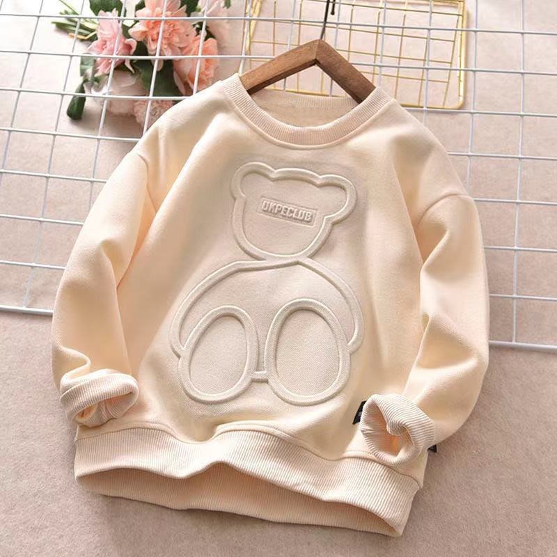 Long Sleeved T Shirt - Children Plus Velvet Bottoming Shirt
