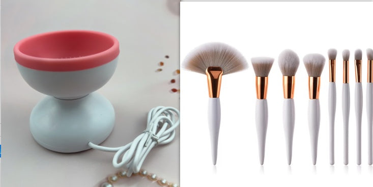 Portable USB Makeup Brush Cleaner - Machine Electric Cosmetic Brush Cleaning Washing Tools Automatic Clean Makeup Brushes