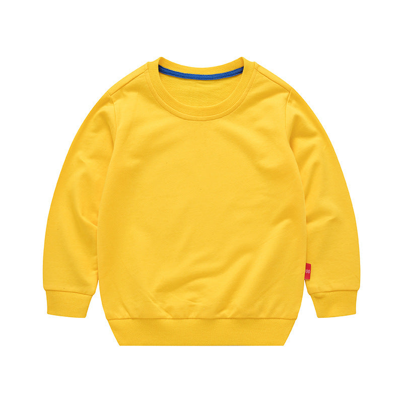 Boys Korean Round Neck Loose Long Sleeve Pullover