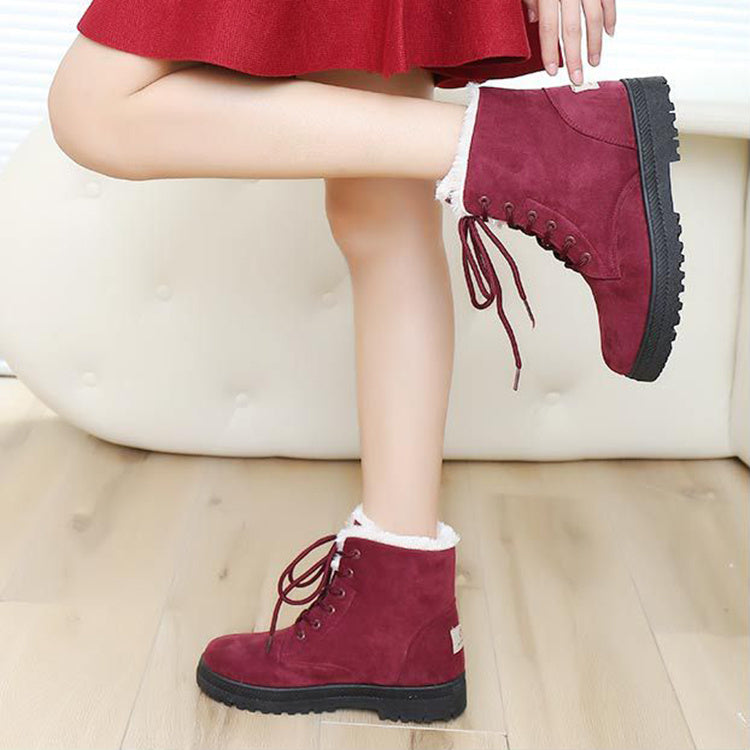Winter Snow Boots With Warm Plush - Ankle Boots For Women Shoes