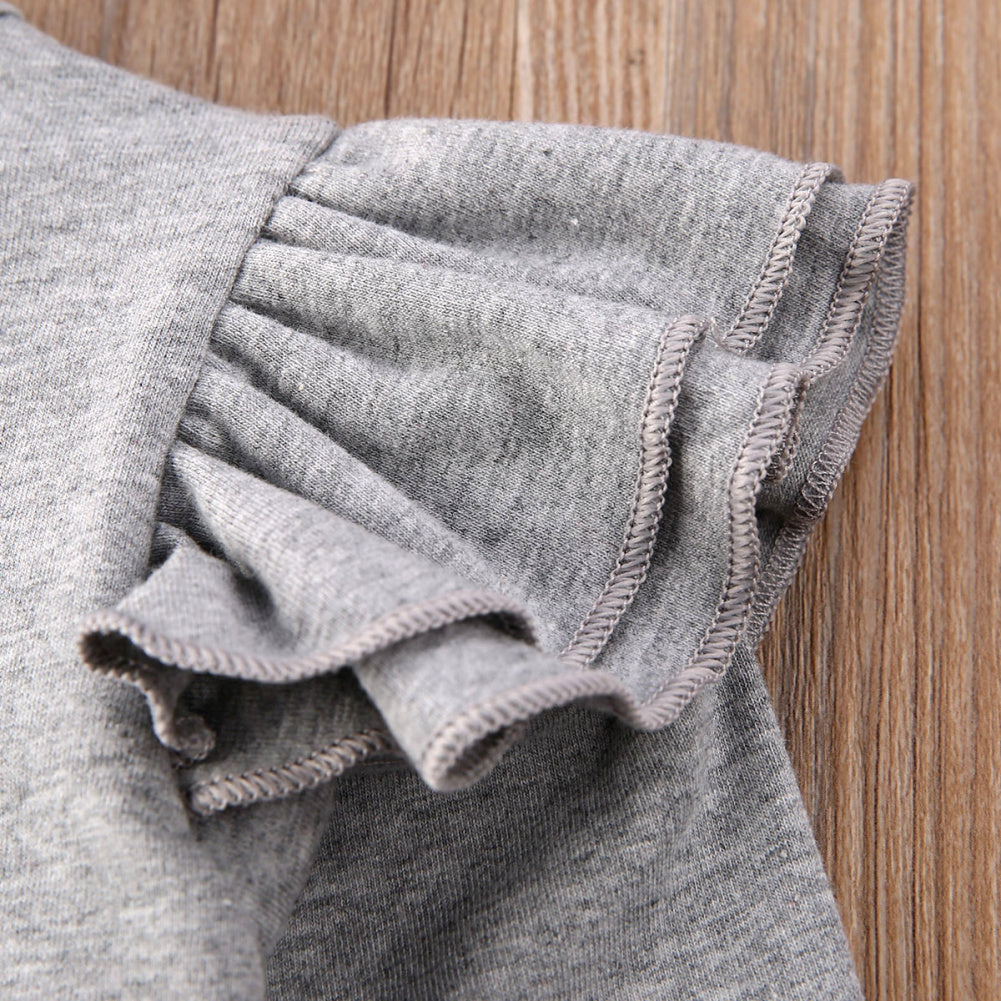 Cute Long Sleeve Top & Skirt Suit