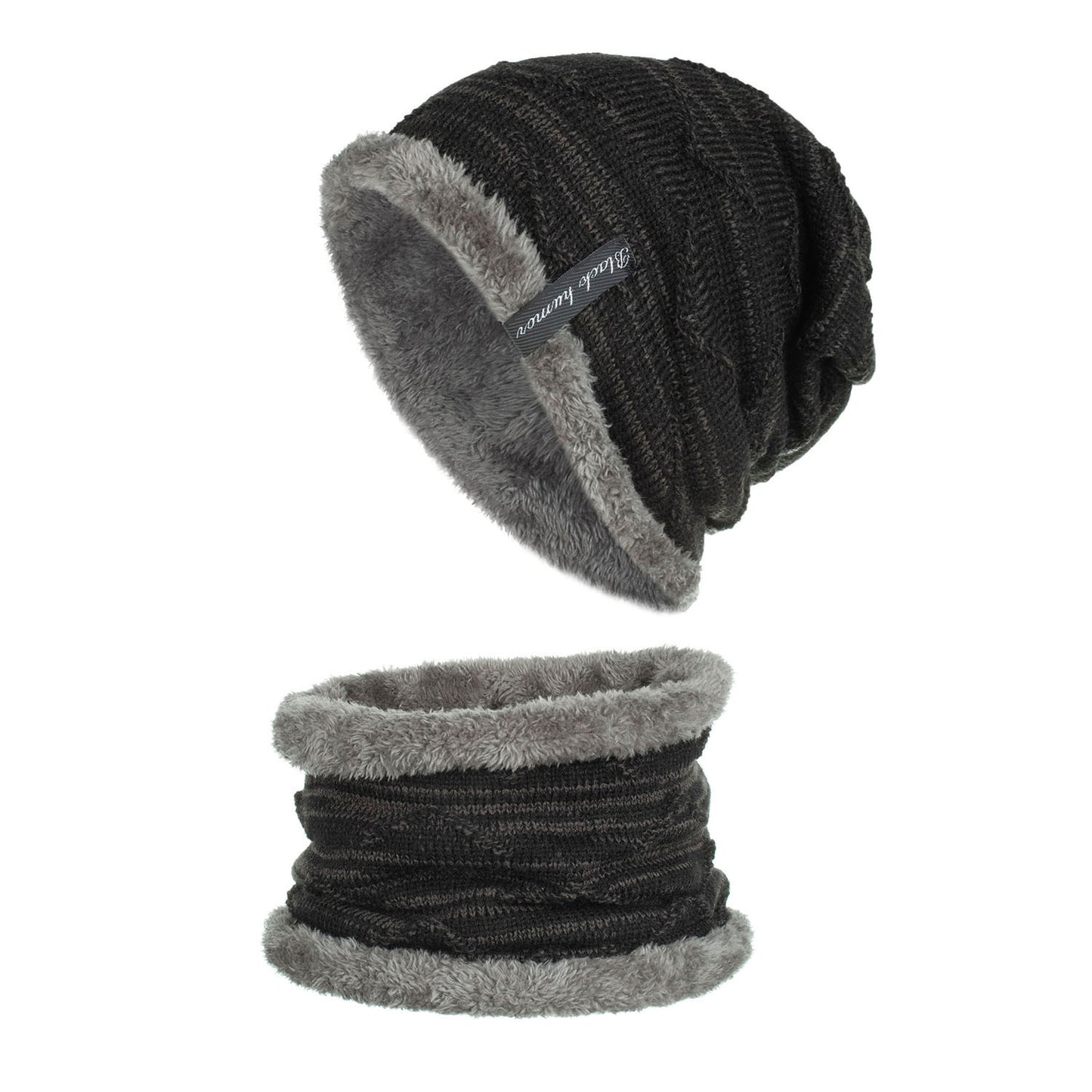 Diagonal Hook Hat Bib Knitted Woolen Hat