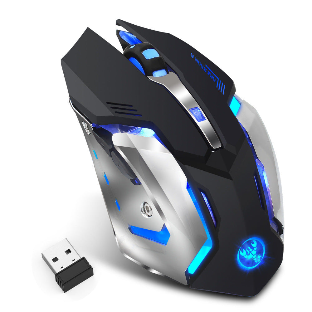 HXSJ New Wireless Mouse - 2.4GPI Gaming Mouse Glowing Mouse