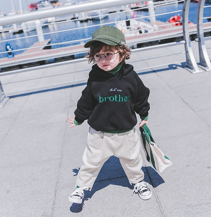 Boys Hooded Autumn and winter sweater