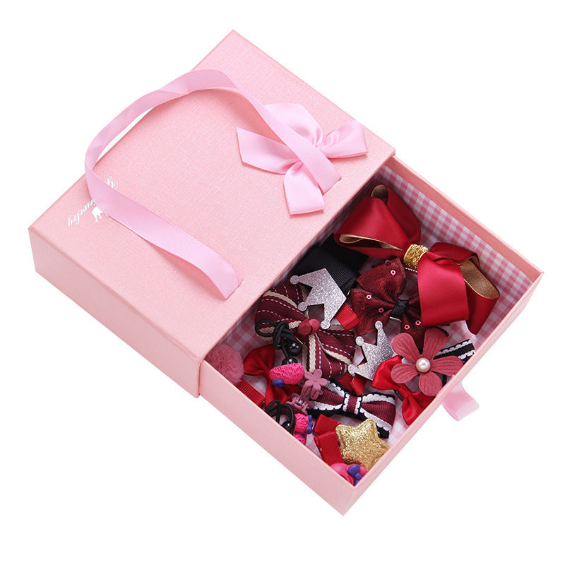 🎀 Children’s Hair Accessories Set – Handmade Bowknot Collection (Gift Box) - JumoShop