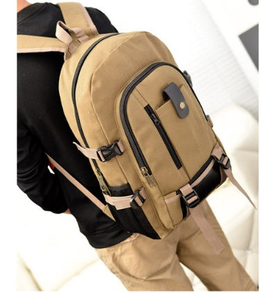 Men's Backpacks - Canvas Backpack, Student Bags