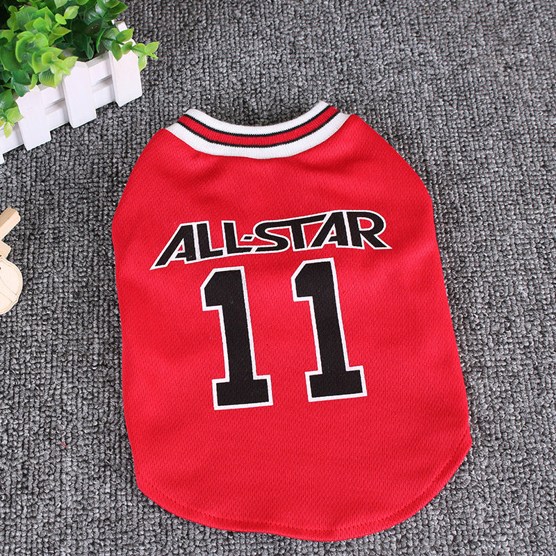 Hot All-Star Spring & Summer Dog Vest – Comfortable & Stylish Pet T-Shirt