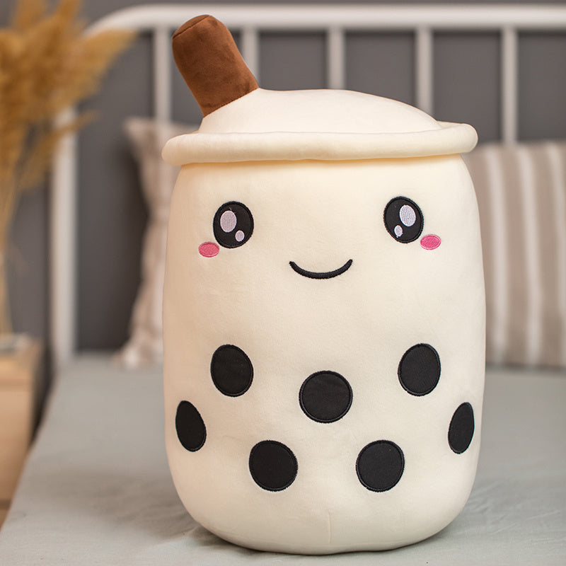 Cute Boba Milk Tea Plushie – Soft Teddy Cup Pillow & Hugging Toy