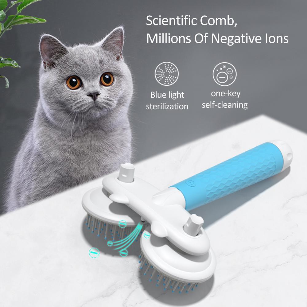 Double-headed One-button Self Cleaning Dog Cat Hair Removal Pets Products