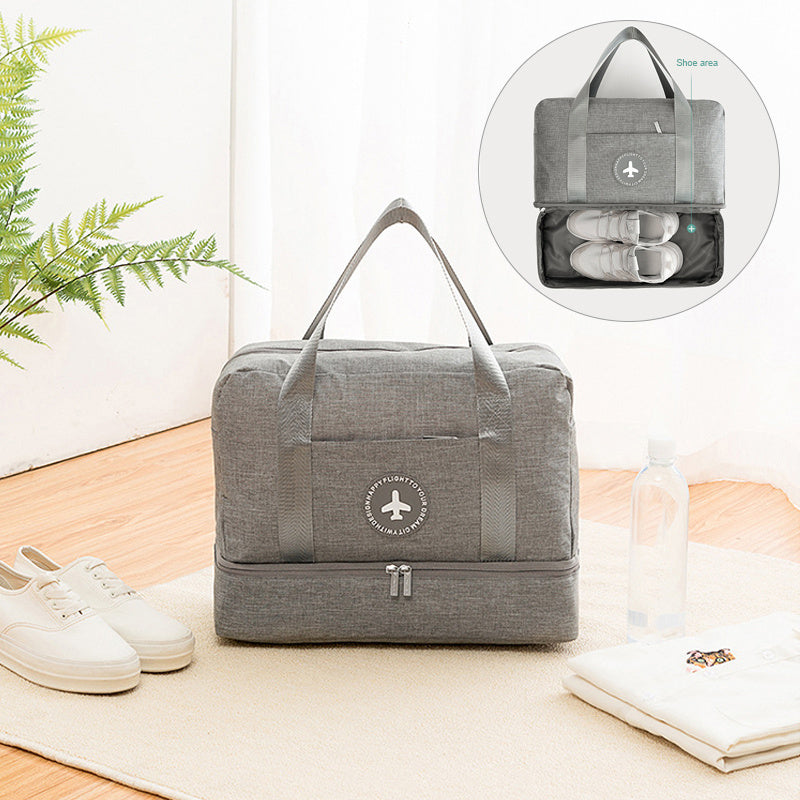 Dry And Wet Separation Travel Bag - Tourism Fitness Storage Pouch Women's Clothes Shoes Daily Necessities Duffle Package Supplies