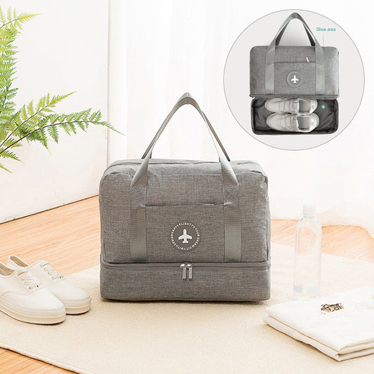 Dry And Wet Separation Travel Bag - Tourism Fitness Storage Pouch Women's Clothes Shoes Daily Necessities Duffle Package Supplies