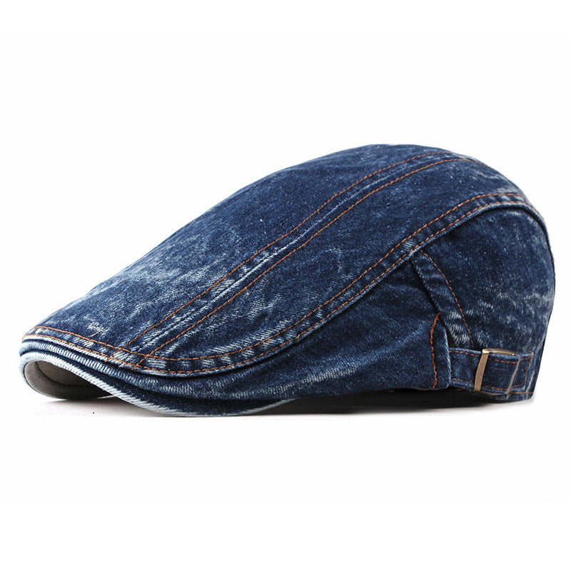 Men's Fashion Wash Denim Beret