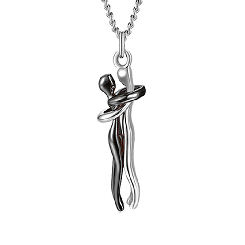 Love Hug Necklace - Unisex Men Women Couple Jewelry Chain Valentines Day Lover Gift
