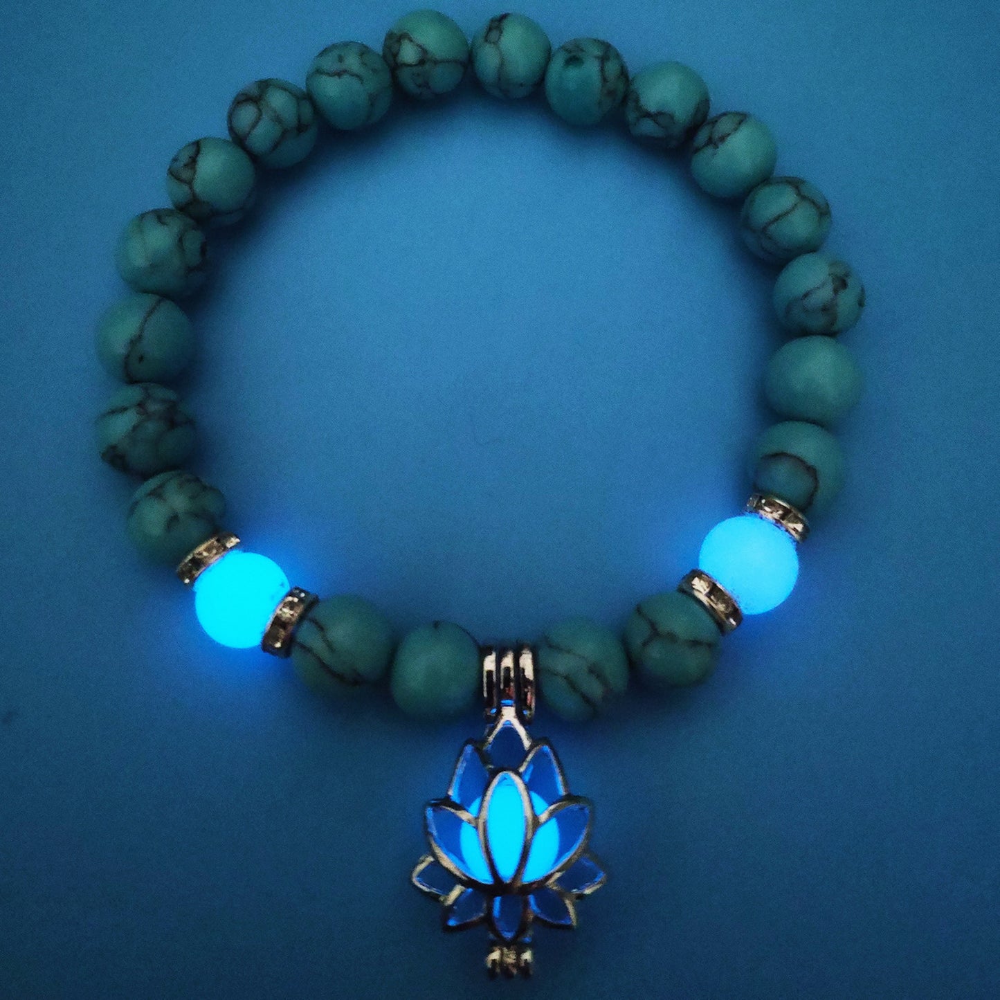 Natural Stone Bracelet - Yoga Healing Luminous Glow In The Dark Charm Beads Bracelet For Men and Women