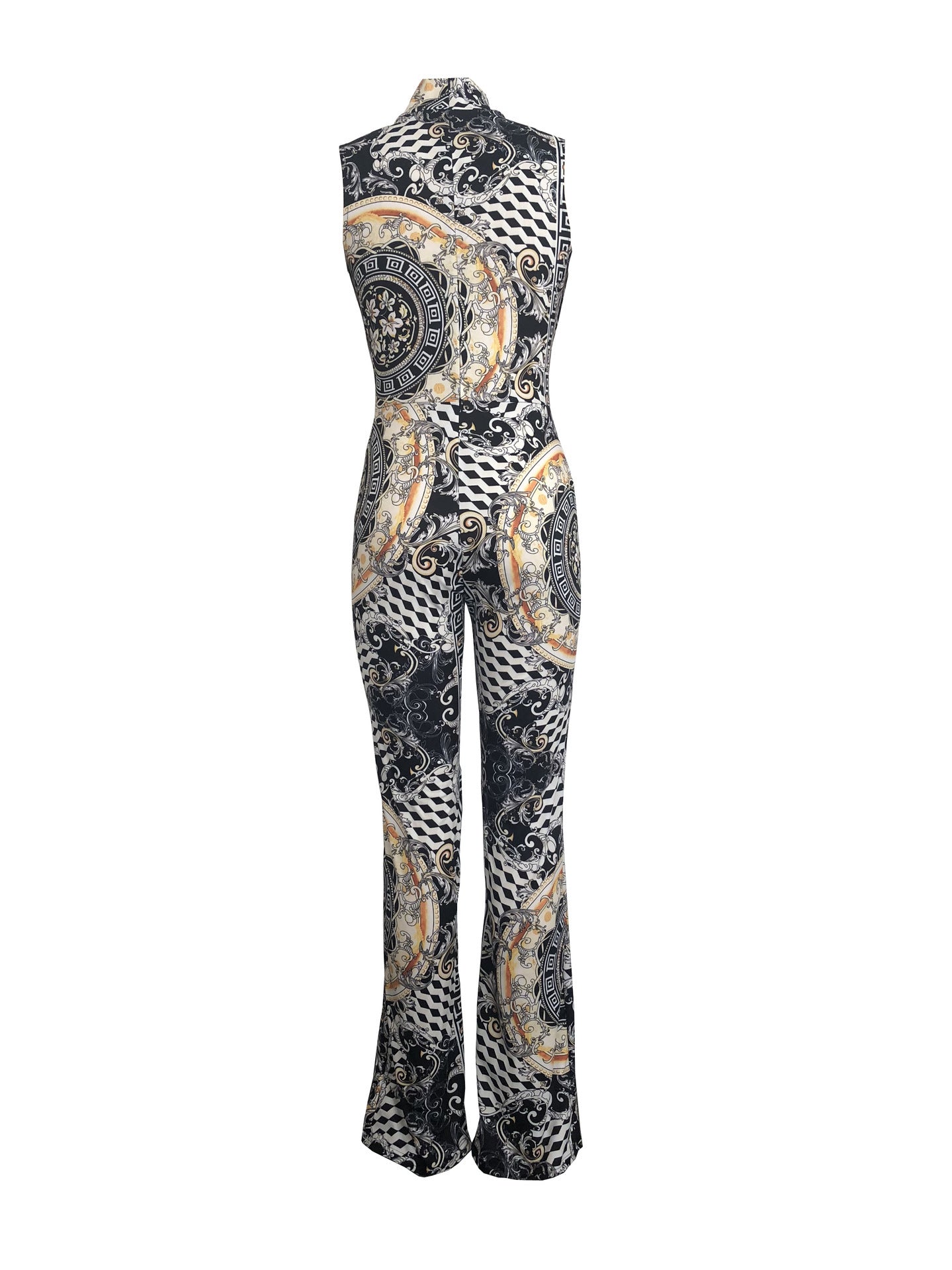 Printed Sleeveless Women's Jumpsuit