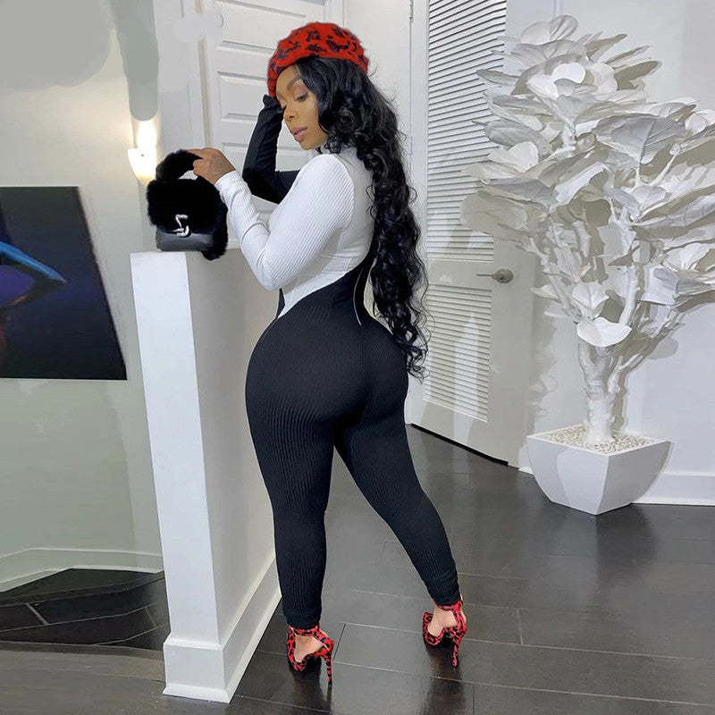 Colorblock Bodycon Jumpsuit