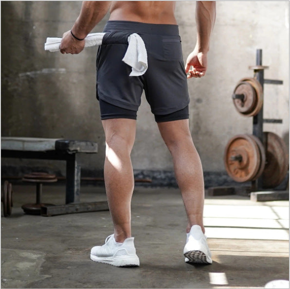 Summer Running Shorts - Men 2 in-1 Shorts