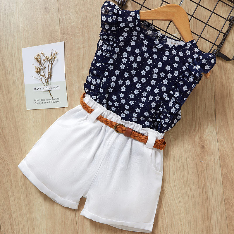 Stylish Babies/Girls Sets - New Short Sleeve T-Shirt & Pants Dress