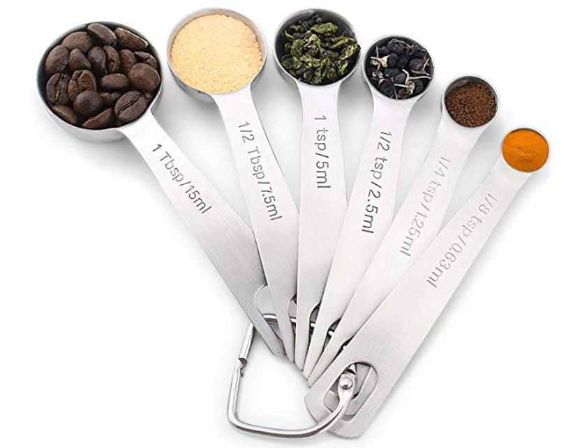 Stainless Steel Kitchen Measuring Spoons Set – 6-Piece Precision Seasoning Tools! - JumoShop