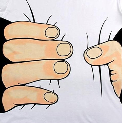 3D Big Hand Short Sleeve T-shirt