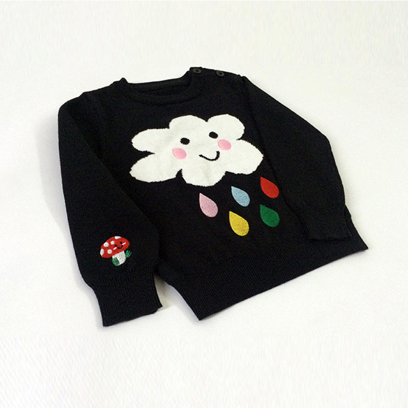 Kids Cardigan Winter Sweater - Balls Design Baby Knitted Cardigans Casual Toddler Boys Sweater Woolen Fleece Girls Sweater