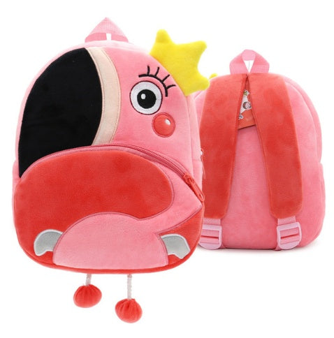 Children School Backpack - Cartoon Rainbow Design, Soft Plush Material For Toddler, Baby Girls Kindergarten Kids School Bags