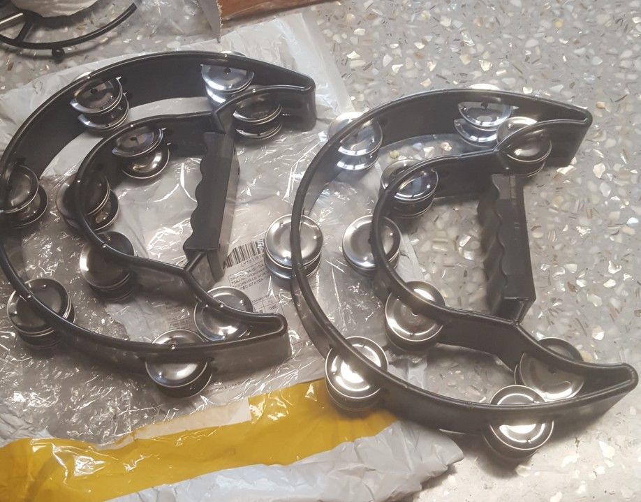 Double and Half Moon Shaped Tambourine