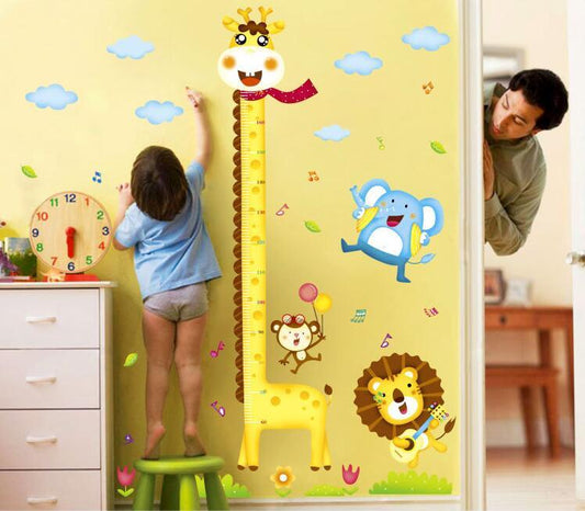 Adorable Giraffe Measuring Wall Decals - Track Your Little One's Growth Journey - JumoShop