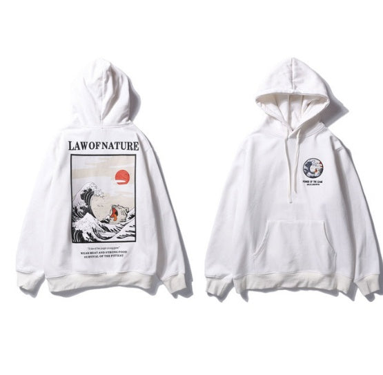 Street Retro Casual Hooded Sweater